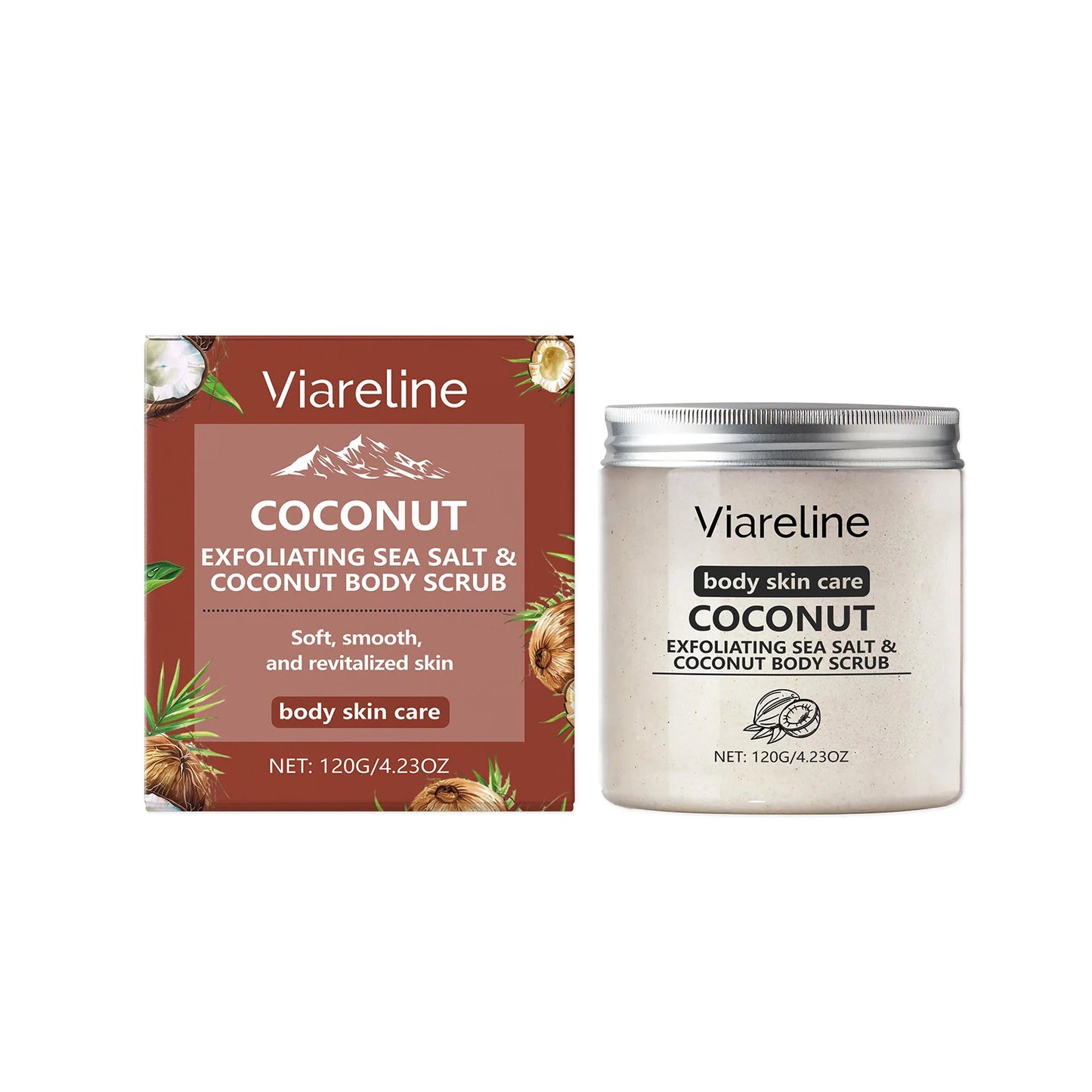 Sea Salt Body Scrub Exfoliating Deep Cleansing Remove Melanin Whiten Skin Shrink Pore Smooth Soft Nourish Coconut Coffee Scrub