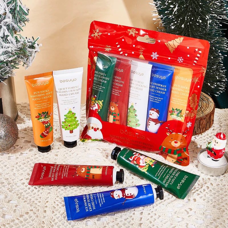 Vitamin E Avocado Moisturizing Hand Cream Christmas Hand Cream Sachet Set Hydrate Non‑greasy For Dry Skin Holiday Gift