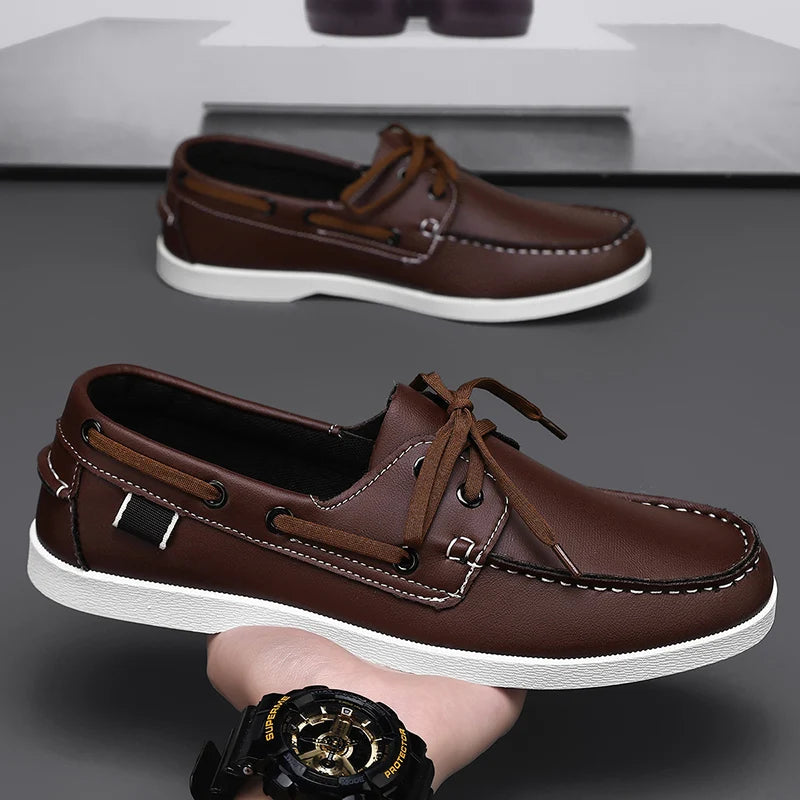 Men’s Doudou Casual Driving Shoes – Retro Large-Size Comfort Style