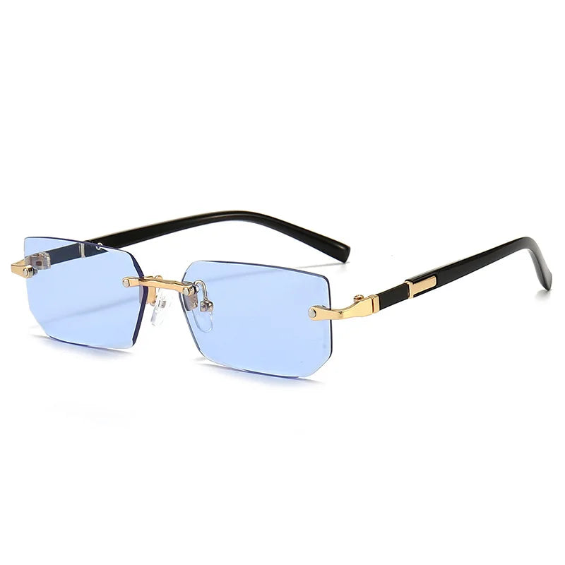 Rimless Rectangle Fashion Sunglasses نظارات شمسية مستطيلة بدون إطار
