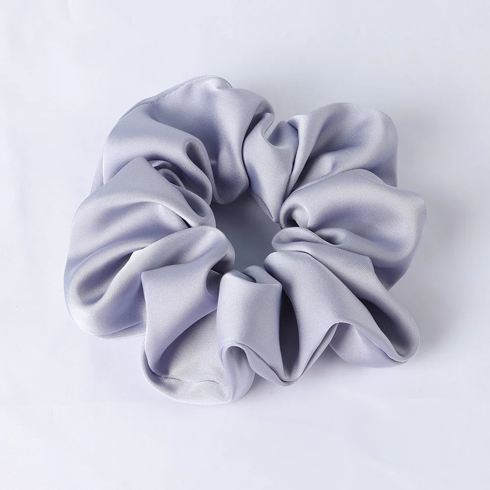 Oversize Satin Scrunchies Elastic Hair Ties Women Girls Big Silk Hair Bands Ponytail Holder Hair Rubber Bands Hair Accessories