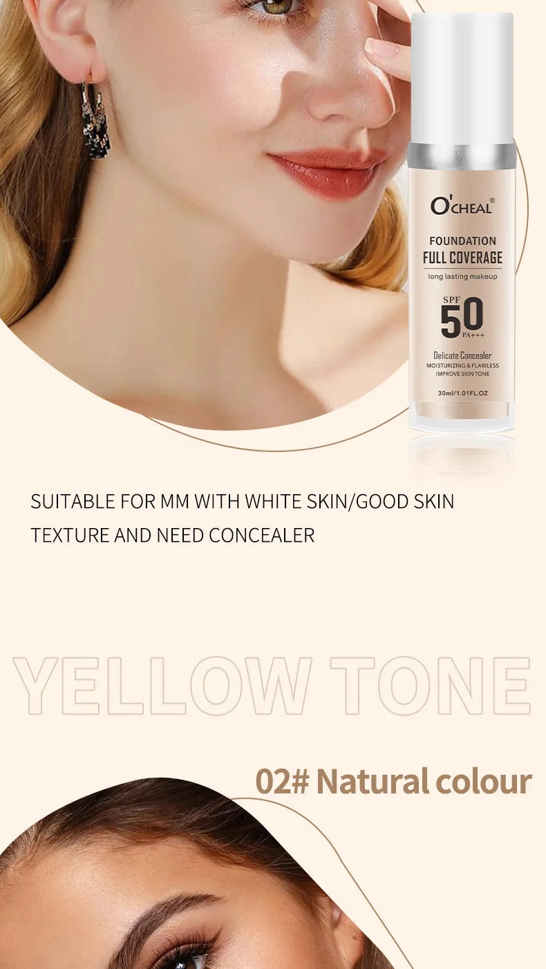 Color Changing Liquid Foundation Concealer Face Base Primer Cosmetics Long-Lasting,Moisturizing BB Cream Base Make-up for women