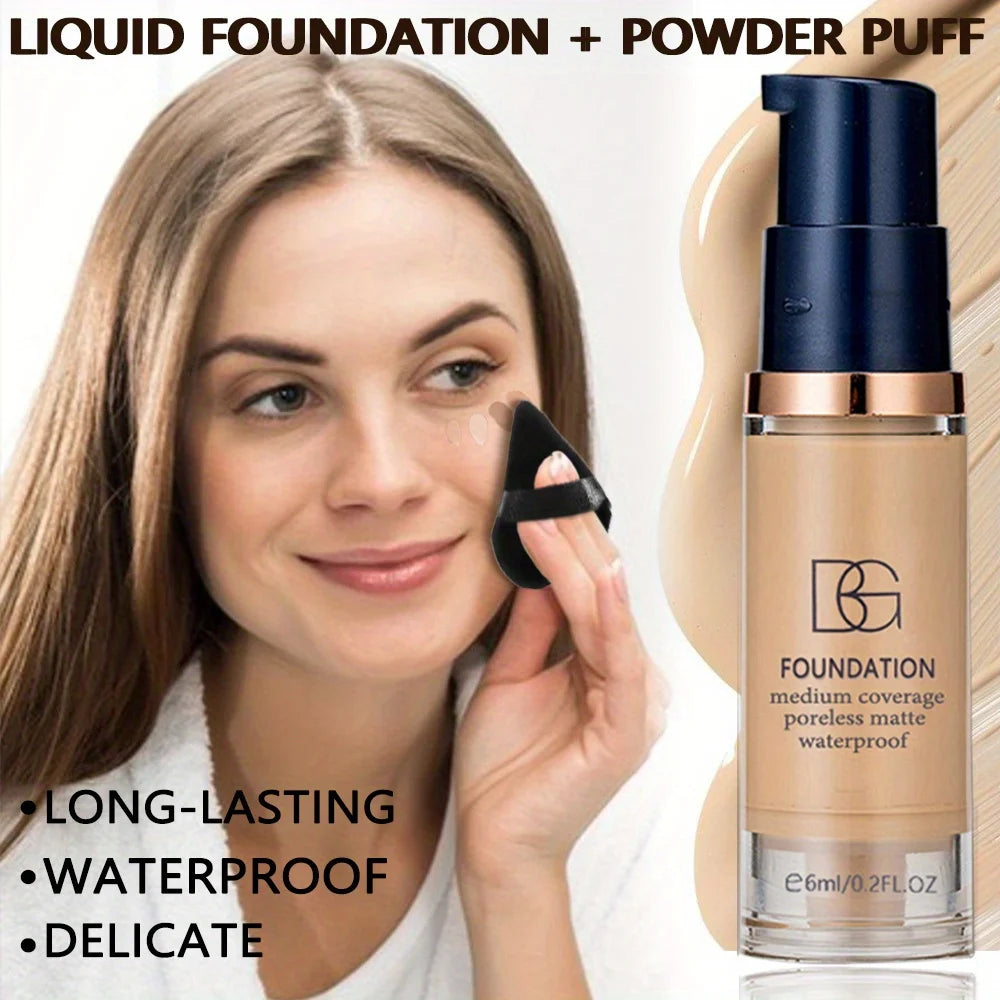 Full Coverage Waterproof Liquid Foundation Set