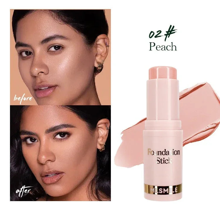 Face Makeup Stick Foundation Cream 6 Color Moisturizing Full Coverage Dark Skin Tone Natural Matte Concealer Professional Makeup