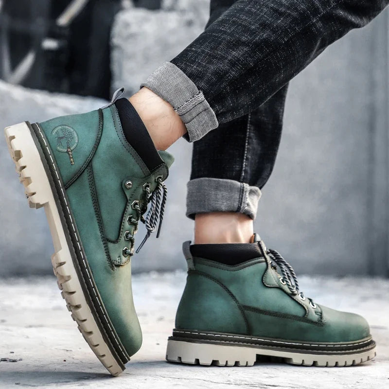 Men’s Chelsea Winter Boots – Guimin PU Ankle Boots with Plush Lining