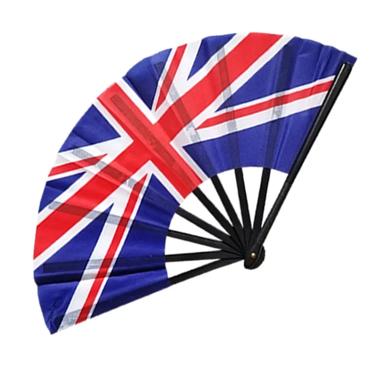 32 Country Flag Folding Hand Fan - مروحة يدوية قابلة للطي بأعلام 32 دولة