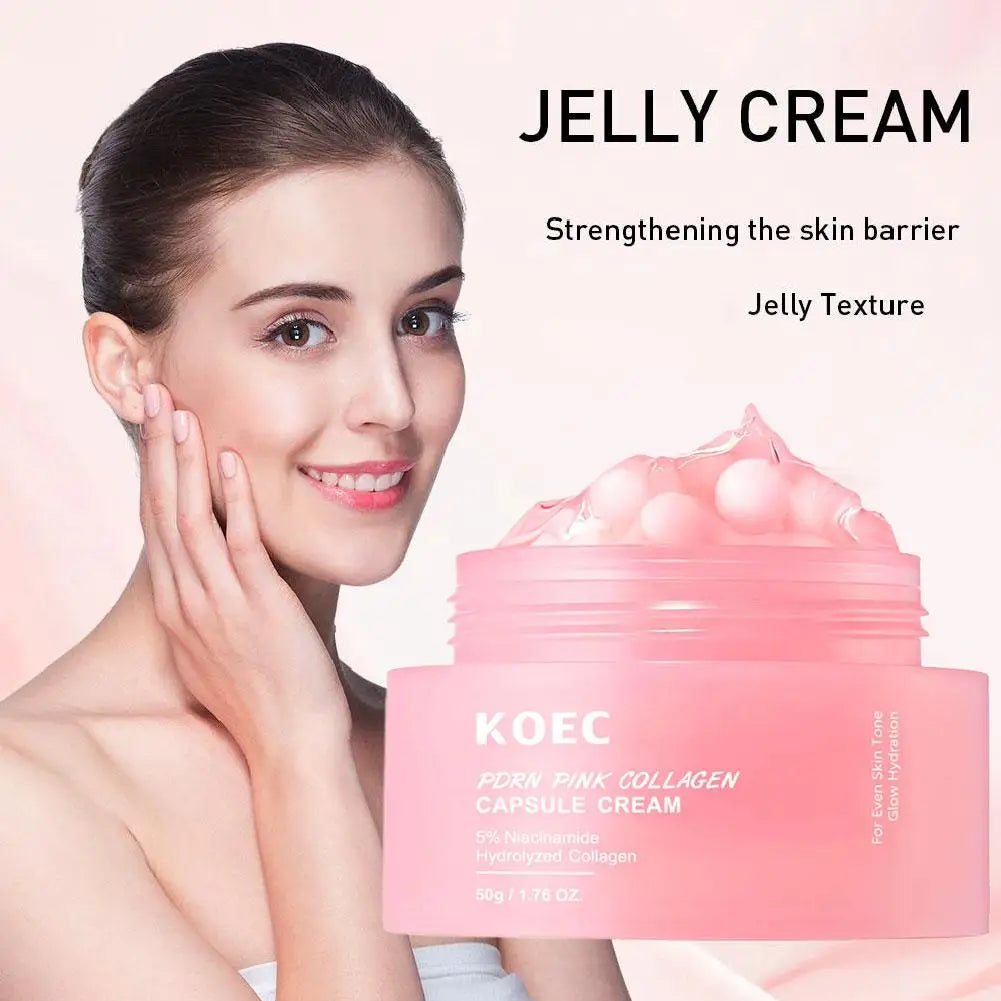 High-end Pink Collagen Capsule Cream 5% Niachinamide