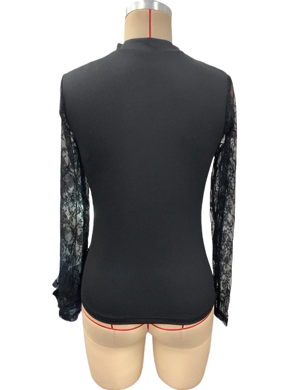 BKLD 2026 New Women Clothing Sexy Tops Fashion Black Lace Patchwork Irregular Collar T-Shirt Long Sleeve Tops Party Clubwear