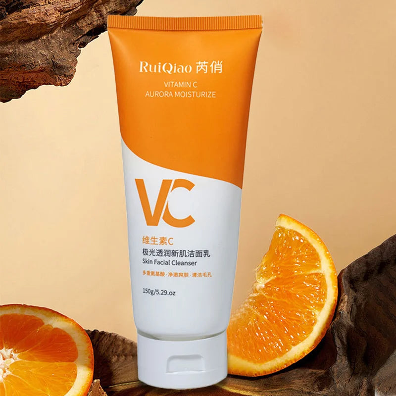 Vitamin C Facial Cleanser Skin Deep Cleansing Moisturizing Blackhead Removal skincare Face Wash Foam Face Cleanser Skin Care