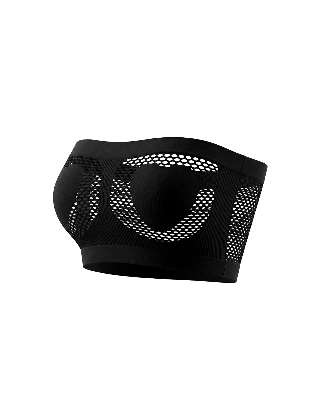 Women Strapless Sexy Bra Heart Hollow Out Seamless Bandeau Wireless Unlined Sexy Lingerie Tube Top