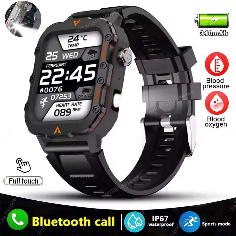 New LED Men's Smartwatch Bluetooth Talking Smartwatch Multi Sport Mode Health Monitor Outdoor Sport Smart Watch For Android