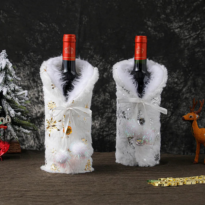 Christmas Wine Bottle Cover Merry Christmas Decorations For Home 2026 Cristmas Ornament Xmas Navidad Gifts Happy New Year 2027