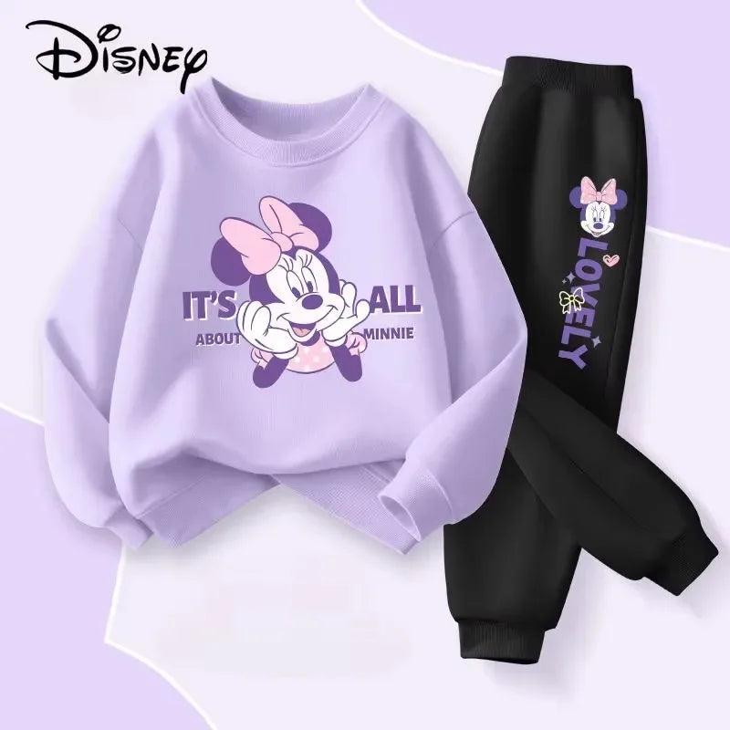 2025 Disney Spring Autumn Children's Clothing Sets Minnie Print Baby