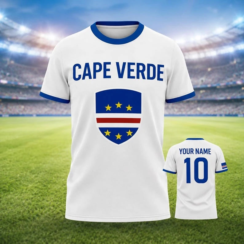 New Cape Verde football jersey Cape Verde football shirt family jerseys crew neck T-shirt quick-drying moisture-wicking