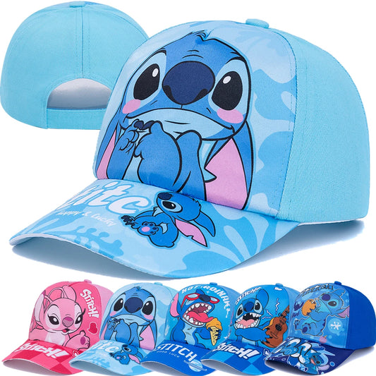 New Style Children's Cartoon Stitch Printed Cap Boys Girls Outdoor Sunshade Cute Hat Lovely Kids Baseball Cap