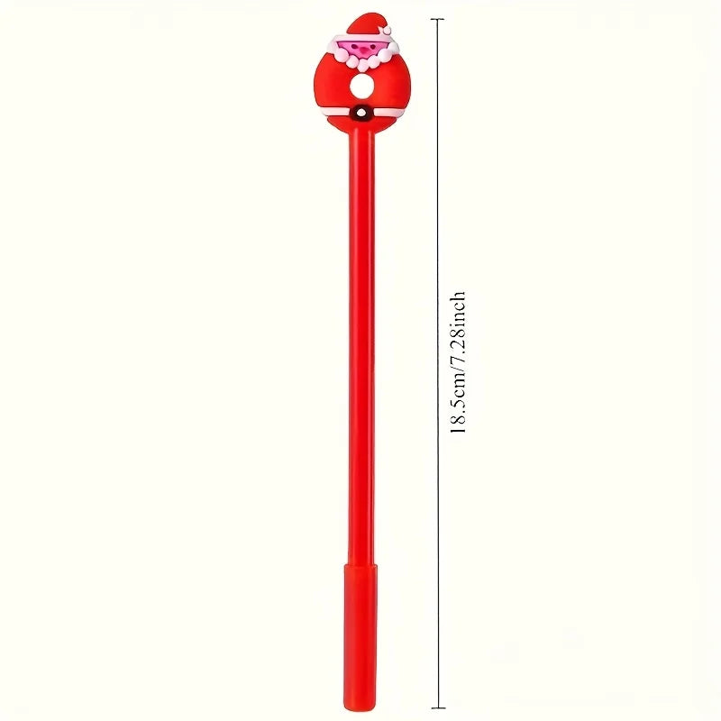 12pcs Christmas Neutral Pens,Office and School Writing Tools,Student Gift Giving,Diverse Styles, Party & Holiday DIY Decorations