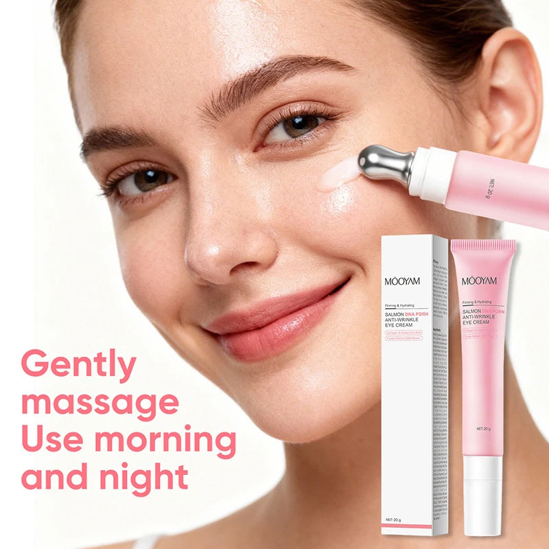 Salmon Pink PDRN Skincare Set Firming Soothing Massage Eye Cream Glow Moisturizing Toner Oil Control Cleansing Gel Facial Wash