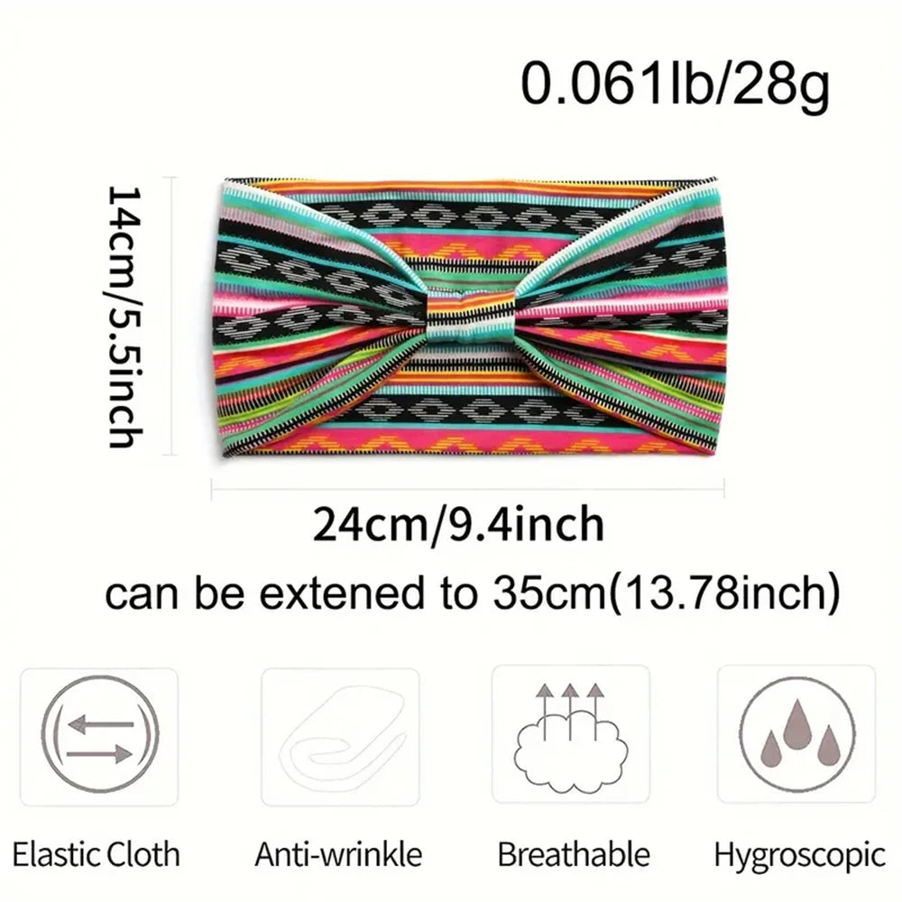 Boho Cotton Elastic Headscarf Set (1–3 PCS)