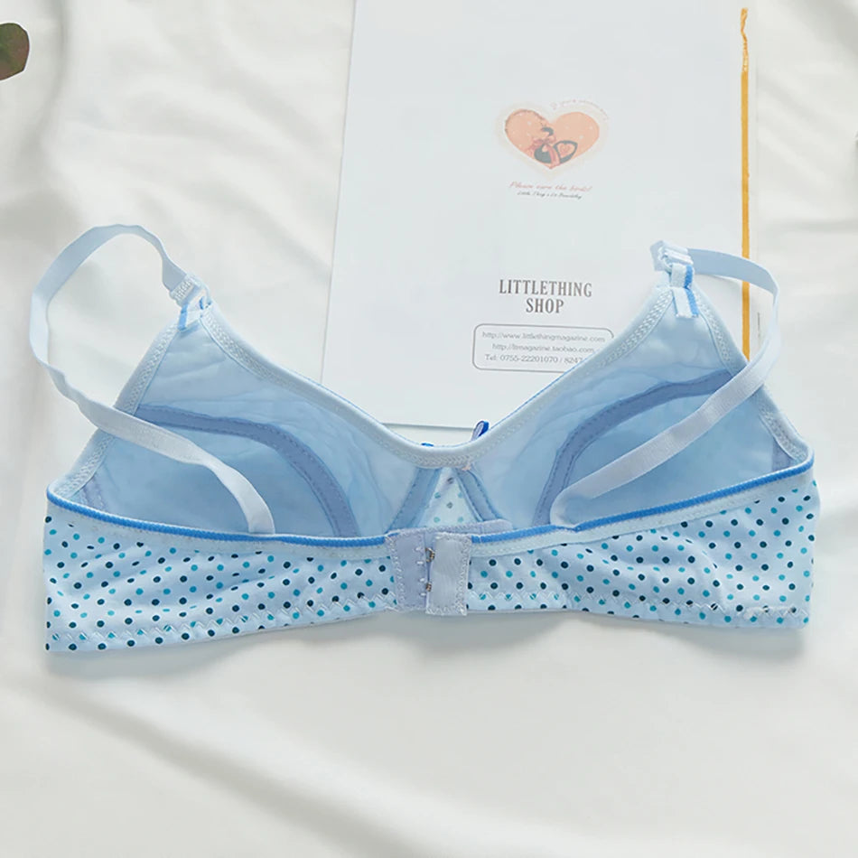 Girl Candy Color Cute Bras Dots Bowknot Casual Bralette Women Fashion Sport Tops Clothing for Small Bust