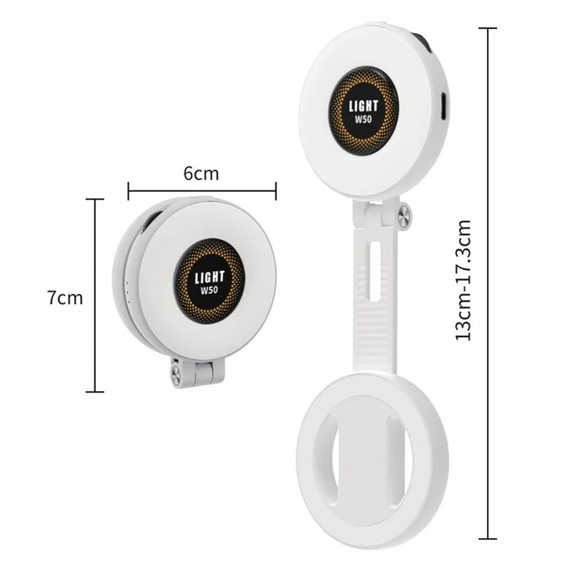 Mobile Phone Tablet Magnetic Fill Light, Portable Handheld Lighting for Horizontal and Vertical Shooting, Adjustable St