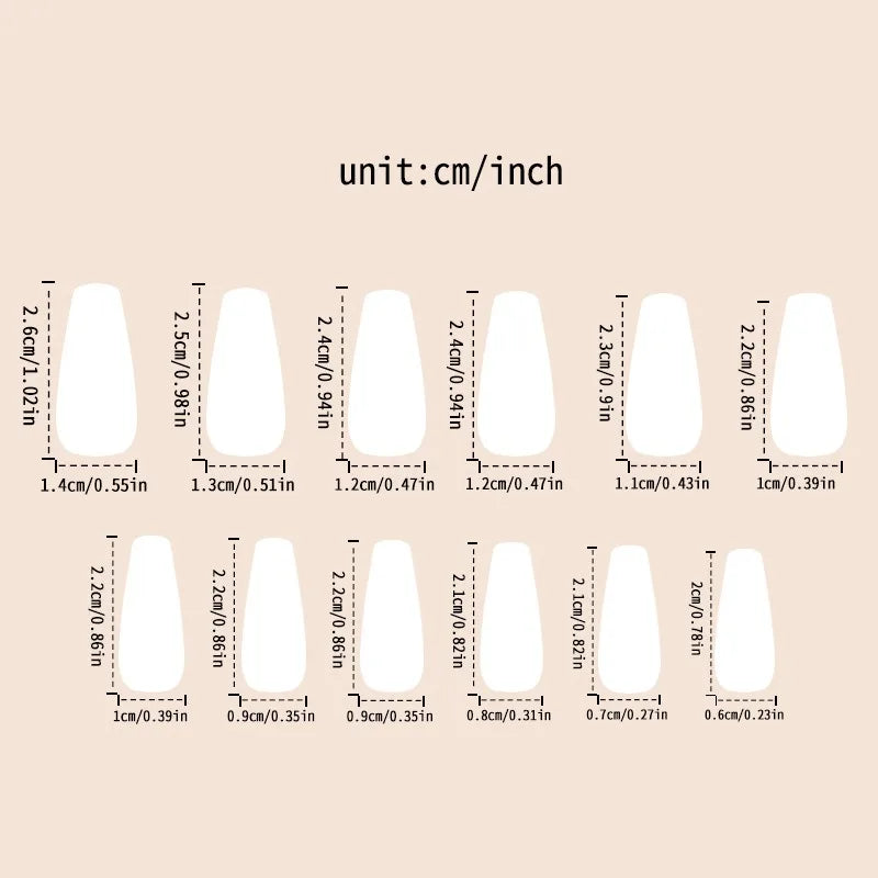 24PCS Gothic False Nails Dark Red Vine Pattern Medium Coffin Press on Nail Sticker Sweet Cool Glossy French Fake Nail Spice Girl