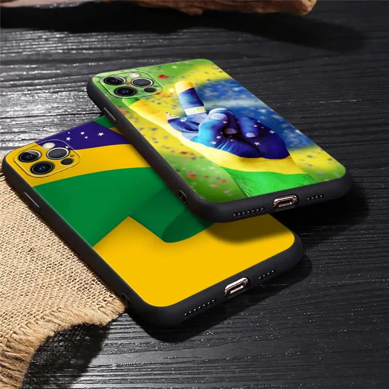 Brazil Flag Football iPhone Case