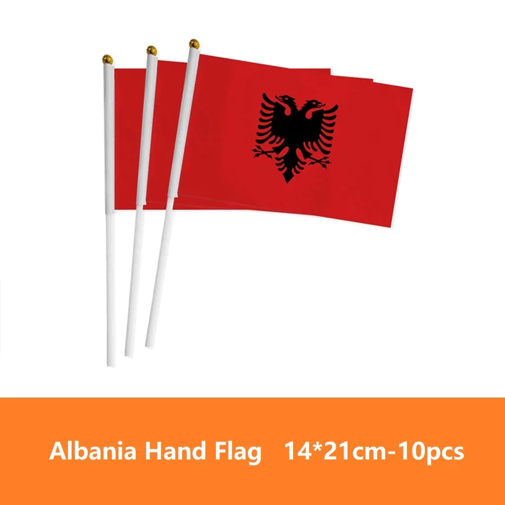 European Country Hand Waving Flags - أعلام أوروبية يدوية للتشجيع والاحتفالات
