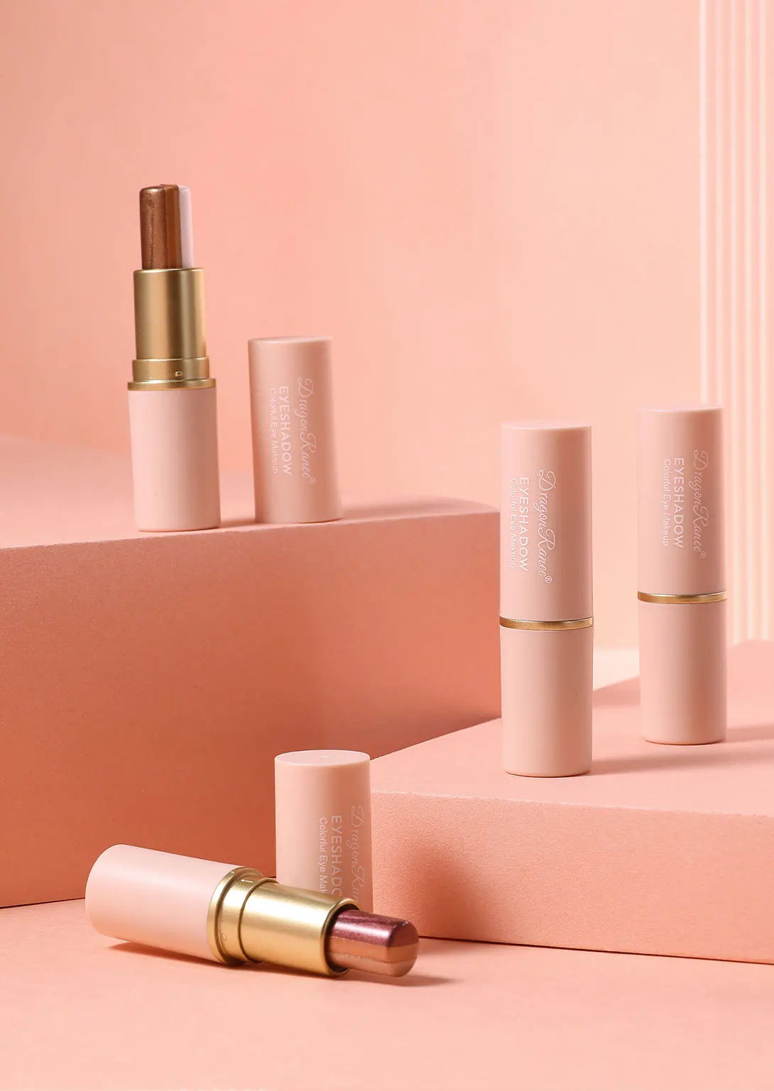 Three-color Eyeshadow Pen Highlighting Stick Waterproof Easy-to-Use Glitter Pearl Eyeshadow Stick Shimmer One-Swipe Eyes Makeup
