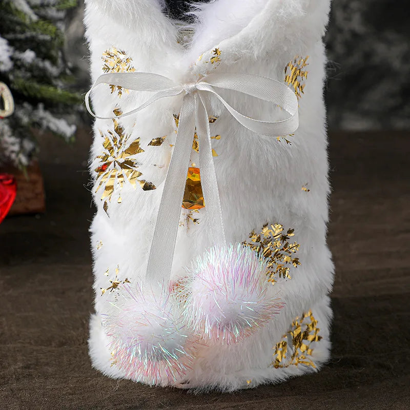 Christmas Wine Bottle Cover Merry Christmas Decorations For Home 2026 Cristmas Ornament Xmas Navidad Gifts Happy New Year 2027