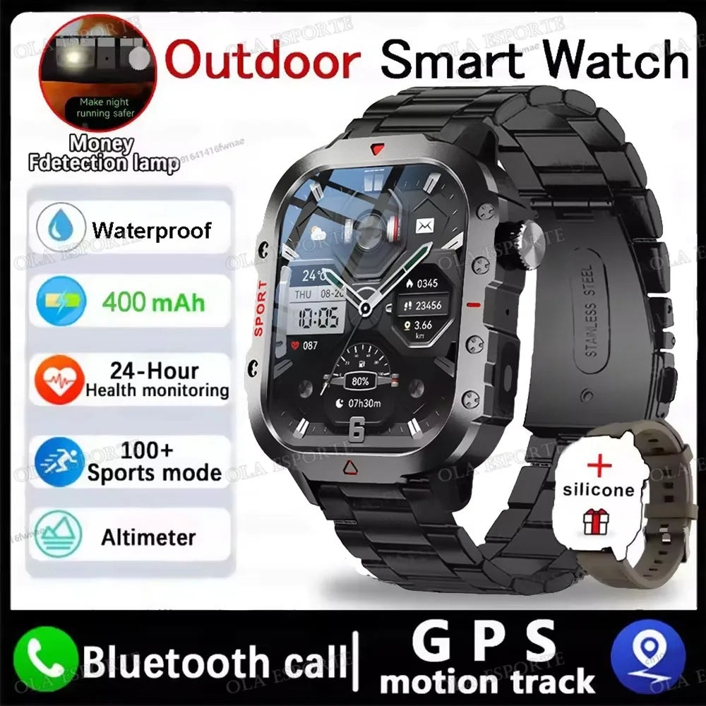 New LED Men's Smartwatch Bluetooth Talking Smartwatch Multi Sport Mode Health Monitor Outdoor Sport Smart Watch For Android