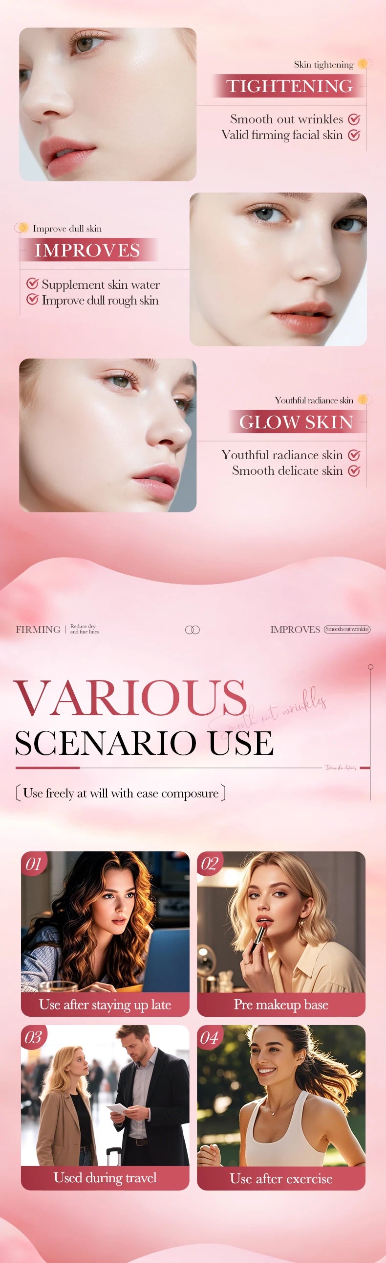 5pcs BIOAQUA Snal Collagen Facial Masks Moisturizing Anti-Wrinkle Whitening Anti-Aging Face Mask Collagen Masks Skin Care