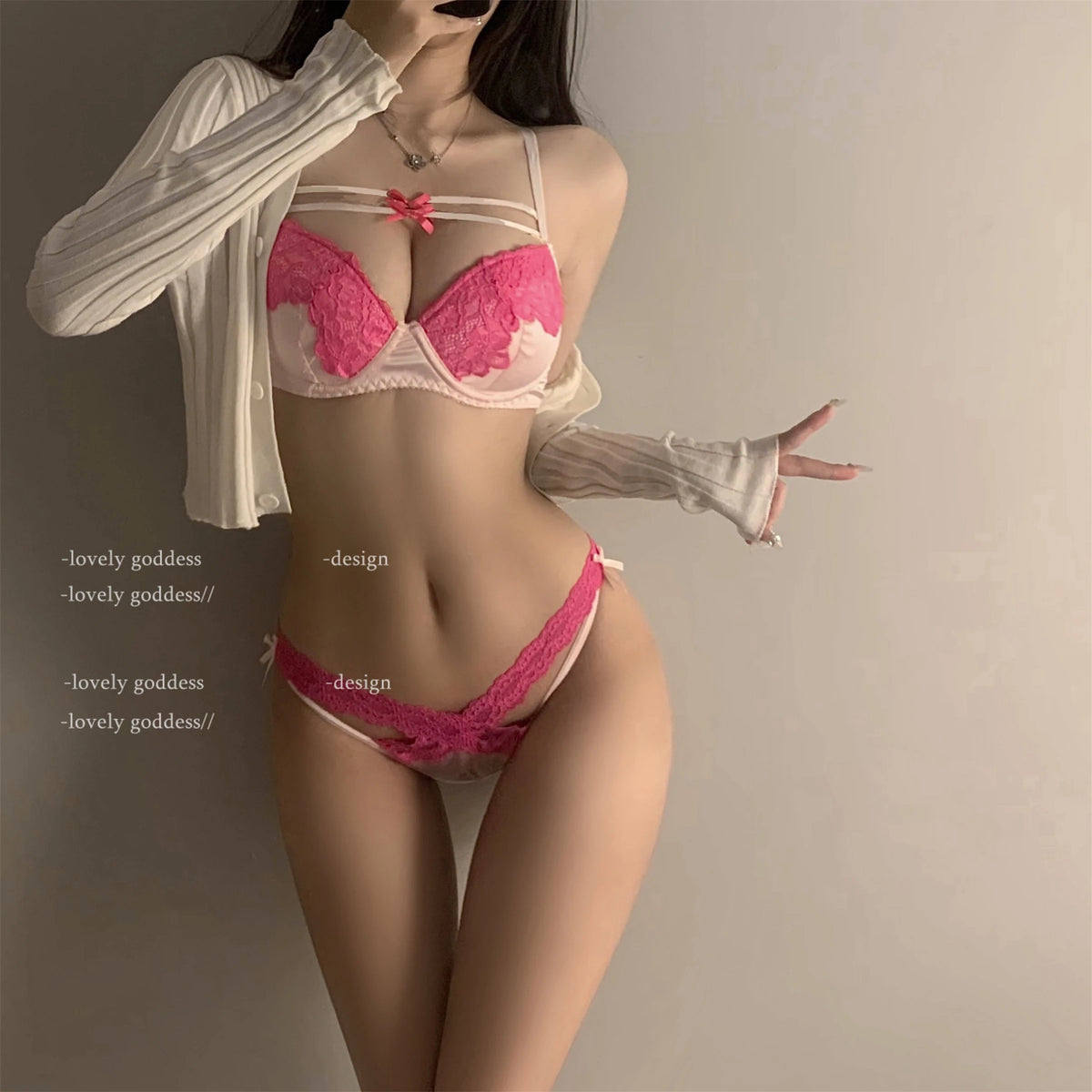 MOYISU Japanese Bow Lingerie Set Color Block Bralette Cute Sensual Pure Charm Wireless Comfort Seamless Women Underwear Kawaii