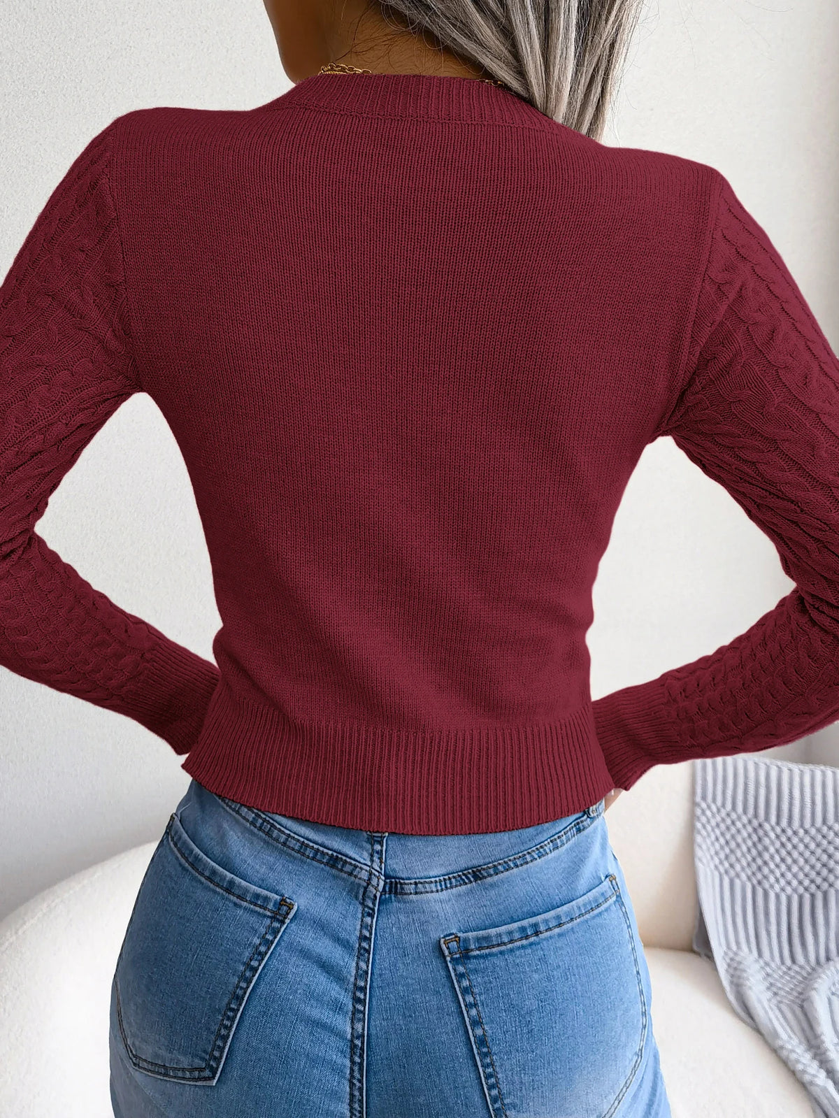 Sexy Hollow Out Sweater Women 2026 Autumn Winter Solid Color Long Sleeve Knitted Pullover Black Pink Green Purple Woman Tops