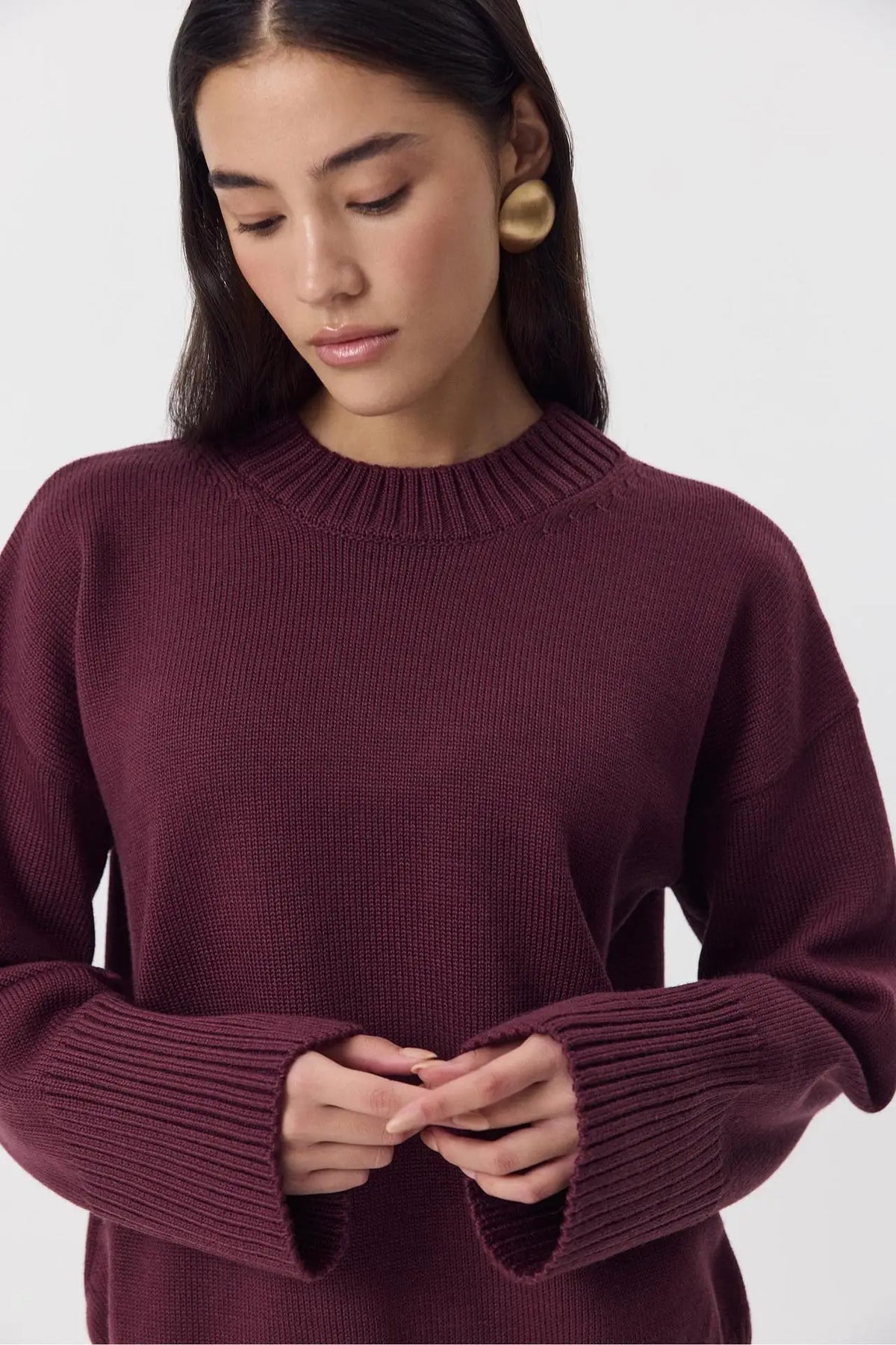 Women's Casual Solid Cotton Pullovers O-Neck Long Sleeve Warm Loose Knitted Top Female Autumn Winter Basic Soft Sweater