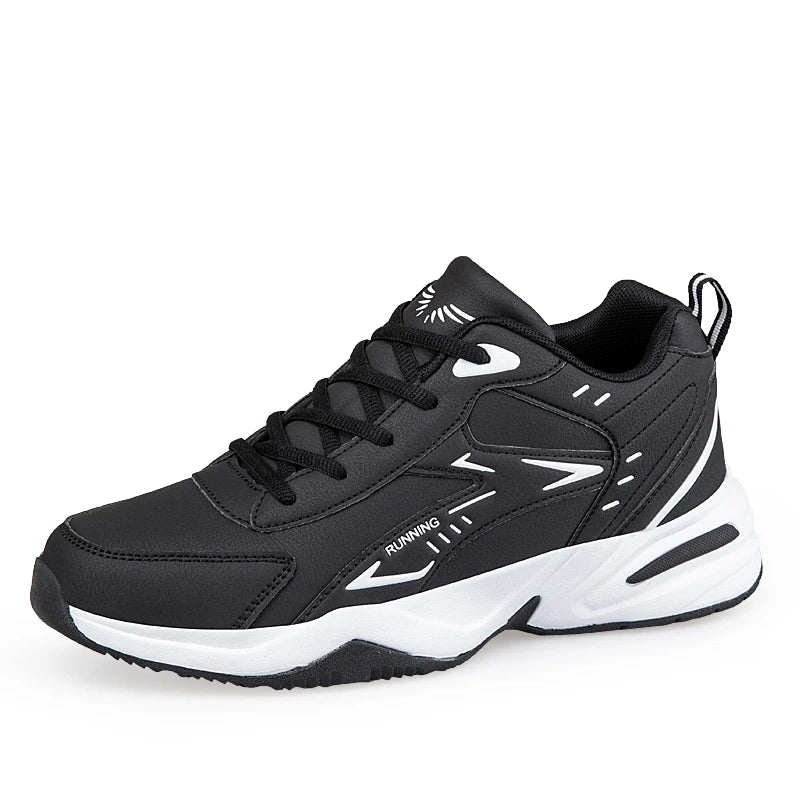 Men’s Casual Shoes B812 – Breathable PU Leather Lace-Up with EVA Sole