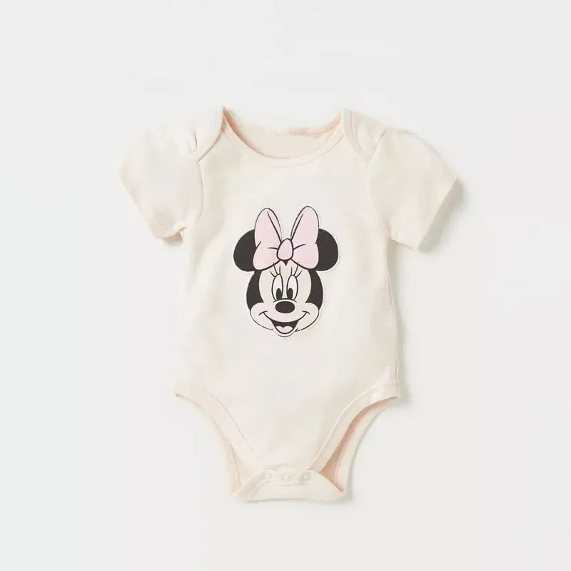 3PCS Baby Mickey Mouse Cotton Rompers – Soft & Cute