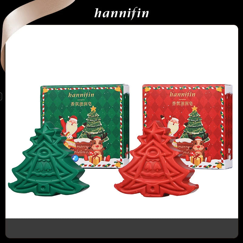 Christmas Tree Shaped Handmade Essential Oil Soap 30g Natural Avocado Extract Facial And Body Cleansing Bath Soap Christmas Gift