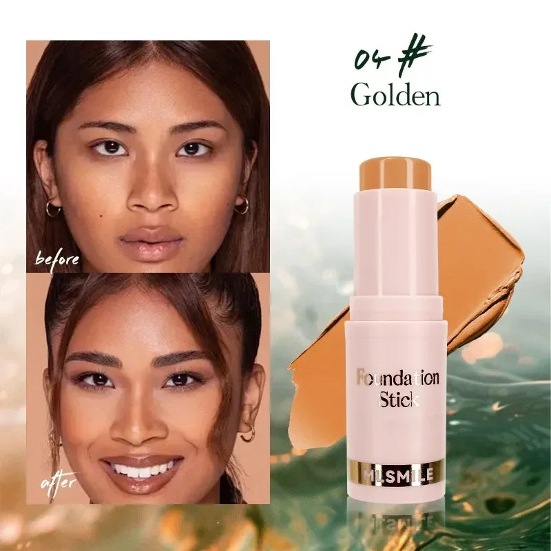 Face Makeup Stick Foundation Cream 6 Color Moisturizing Full Coverage Dark Skin Tone Natural Matte Concealer Professional Makeup