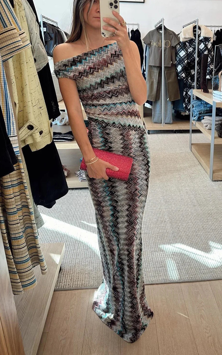 BKLD 2026 Spring Summer New Sloping Shoulder Knitted Fashion Printed Dress Y2k Clothes Women Casual Party Clubwer Long Dresses