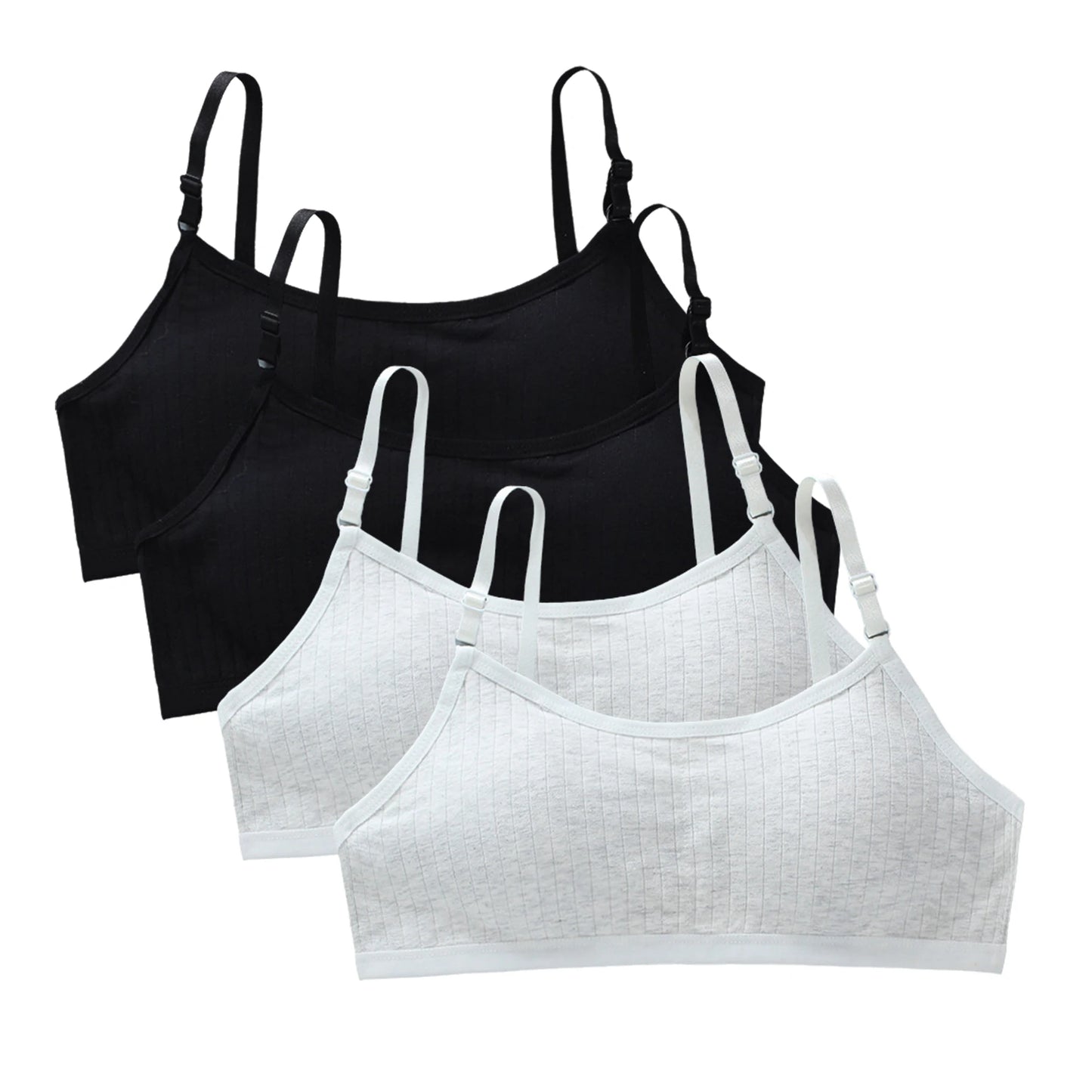 4pcs/Lot Teenage Girls Training Bras Seamless Middle High School Students Vest Bra Kids Children Back Buckle Bra Teens Underwear