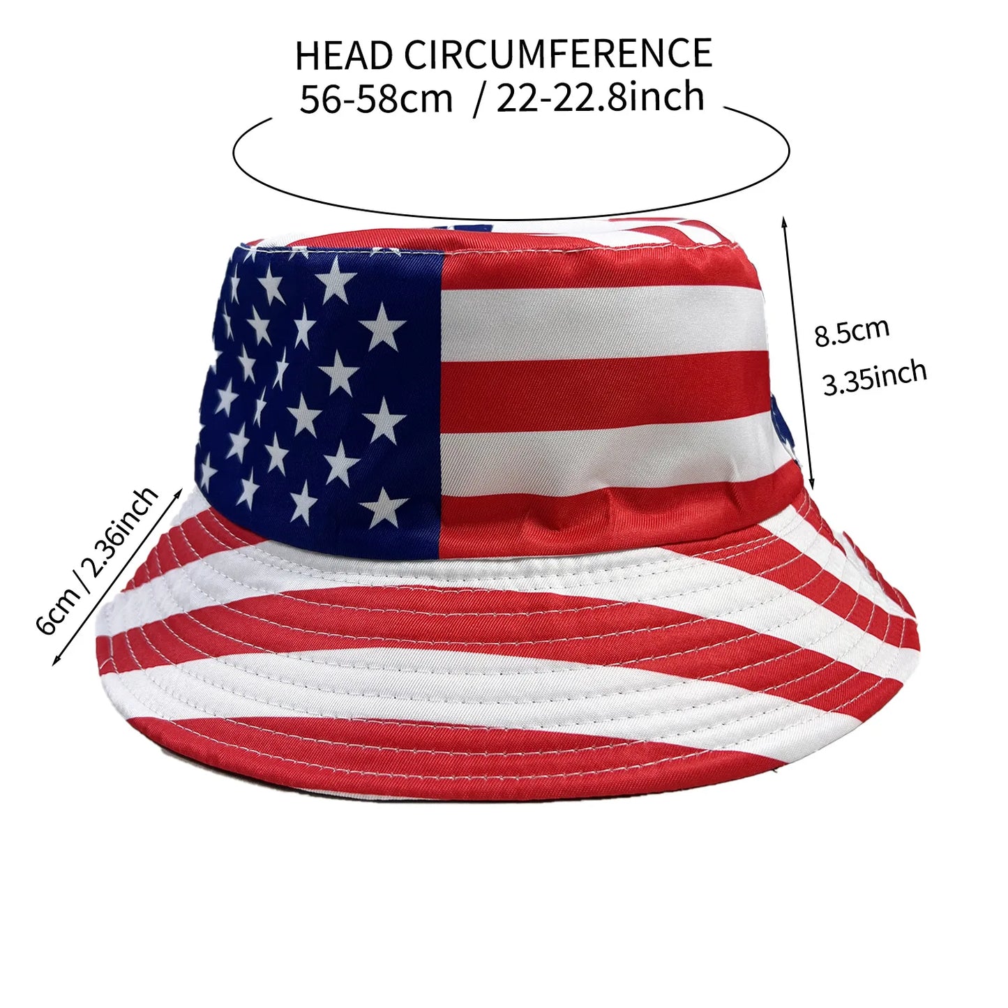 Reversible National Flag Print Bucket Hat - قبعة باكيت قابلة للعكس بتصميم أعلام الدول