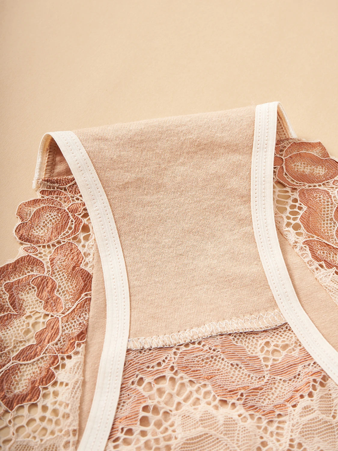 3PCS New Unique Lace Contrast Printed Trim Underwear Comfortable Breathable Women's Panties Hollow Out Sexy Briefs Lingerie