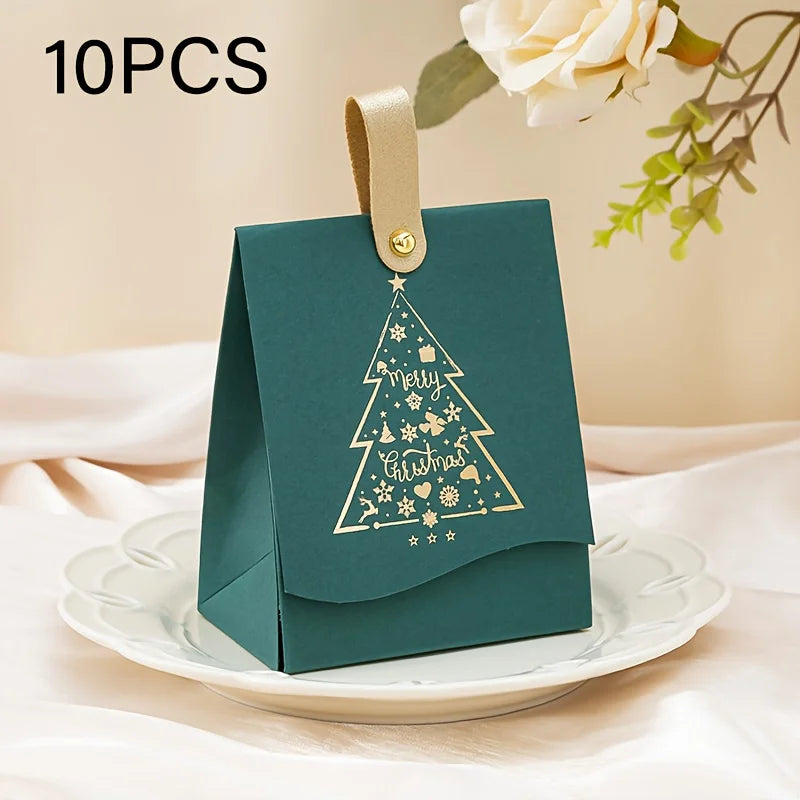 Christmas Gift Boxes-with Leather Handles-For Cookie, Candy,Chocolates-for Businesses, Party & New Year Presents,Christmas Boxes