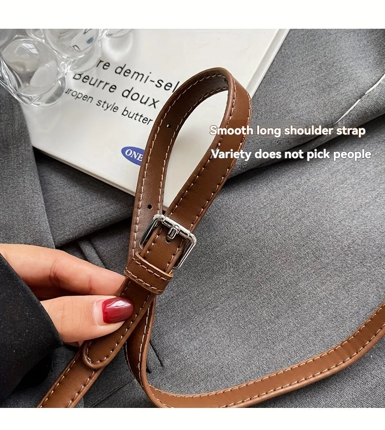 Fashionable Large Capacity Women's Crossbody Bags, Leather Retro Versatile Single Shoulder Bucket Bag, Suitable for Commuting