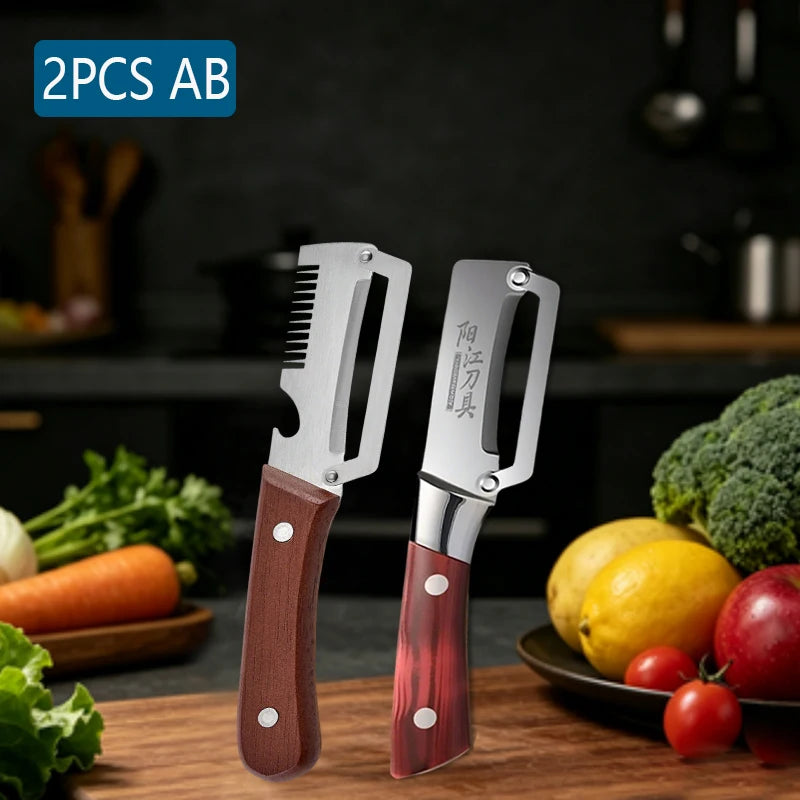 WXCOO Multi-Function Stainless Steel Kitchen Peeler