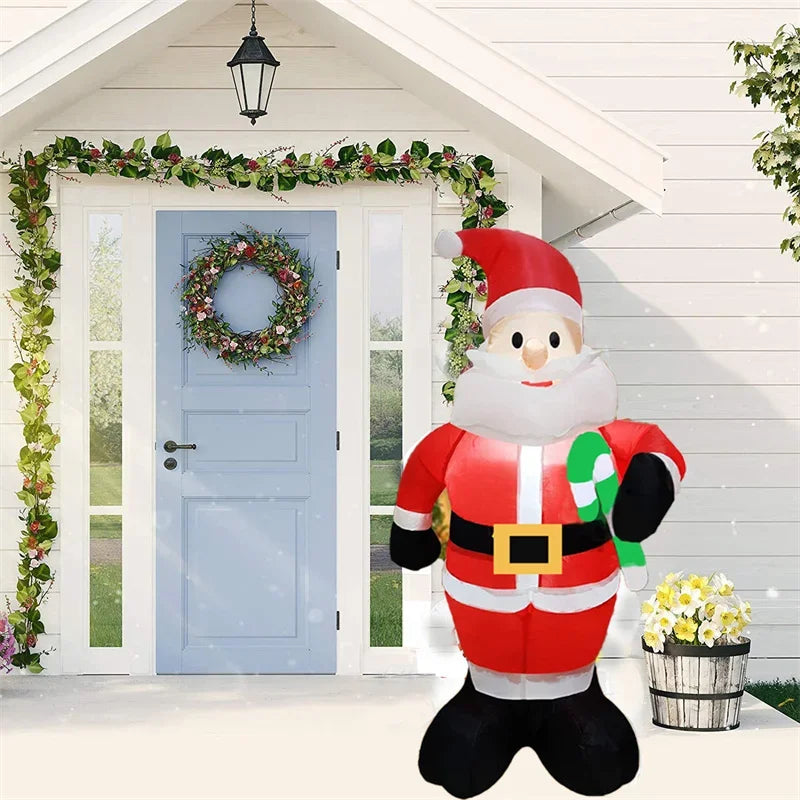 1pc Christmas Decoration Inflatable Toy Gift Snowman Penguin Built-in LED Lights Indoor Outdoor New Year Party DIY Garden Decor