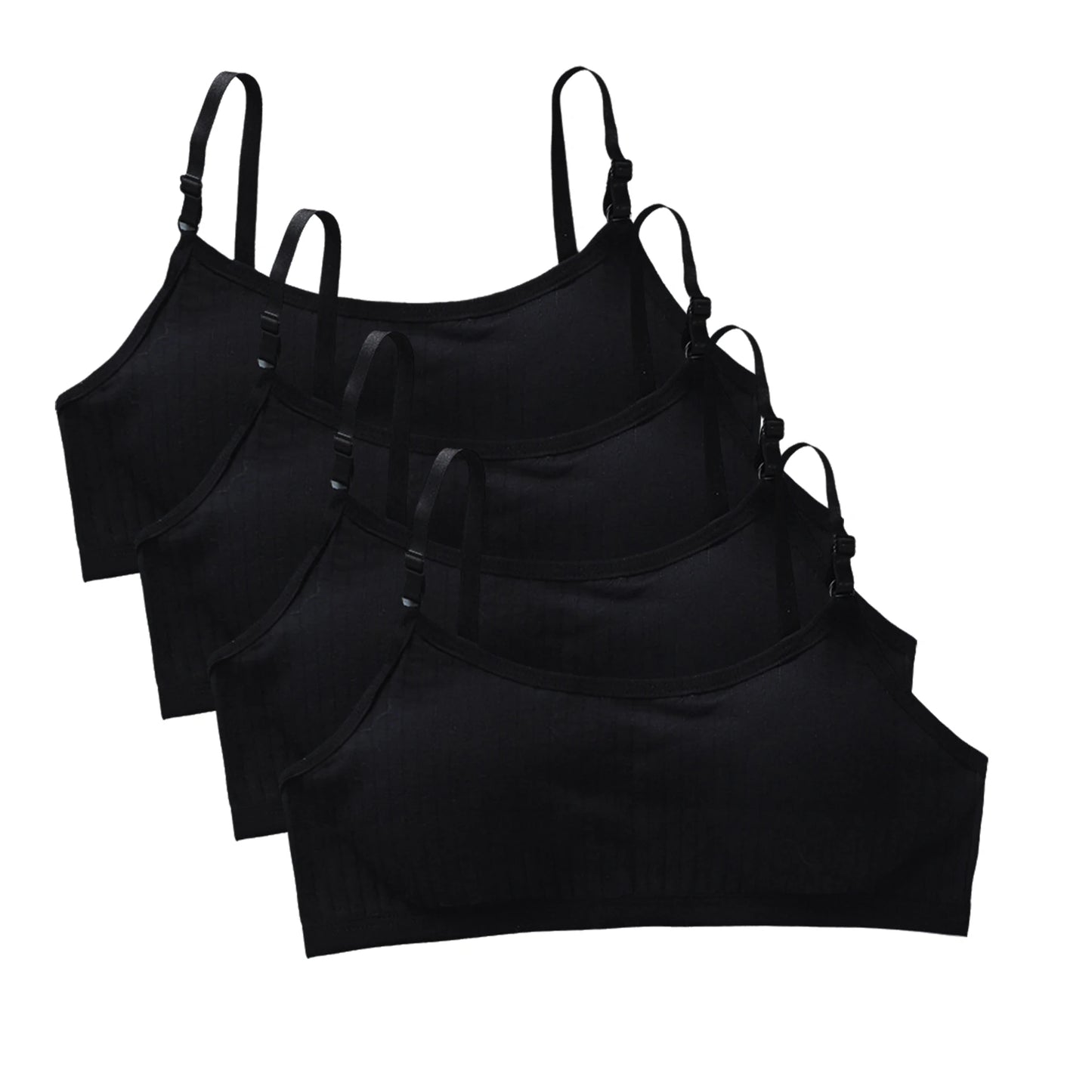 4pcs/Lot Teenage Girls Training Bras Seamless Middle High School Students Vest Bra Kids Children Back Buckle Bra Teens Underwear