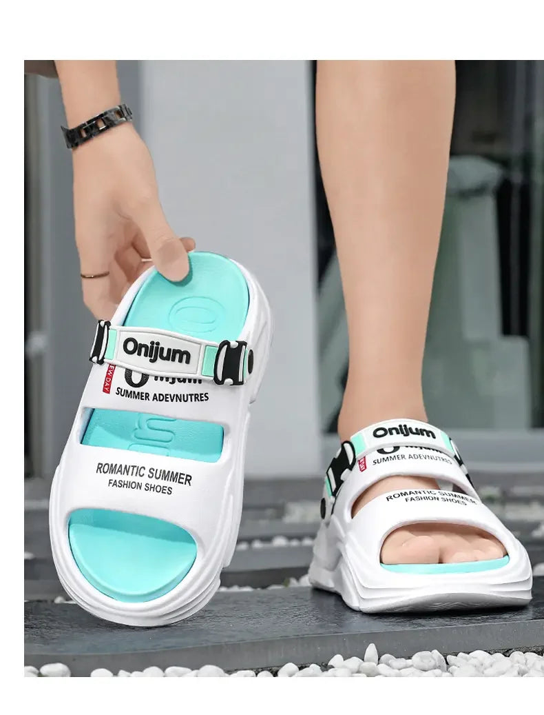 Men Summer Comfortable Beach Sandals Male Outdoor Flip Flops Thick Soft Clogs Casual Man Water Garden Shoes Women Beach Slippers