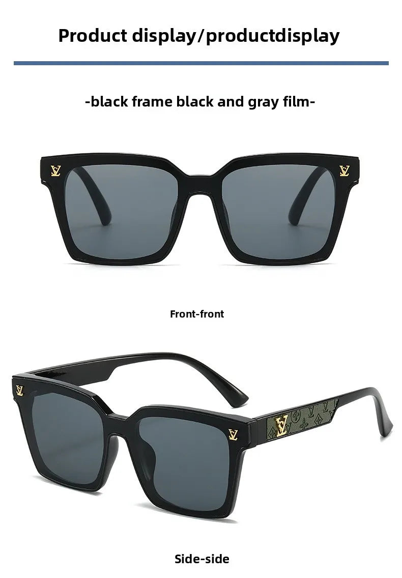 2025 Square Sunglasses for Men & Women – Neutral Leather Design