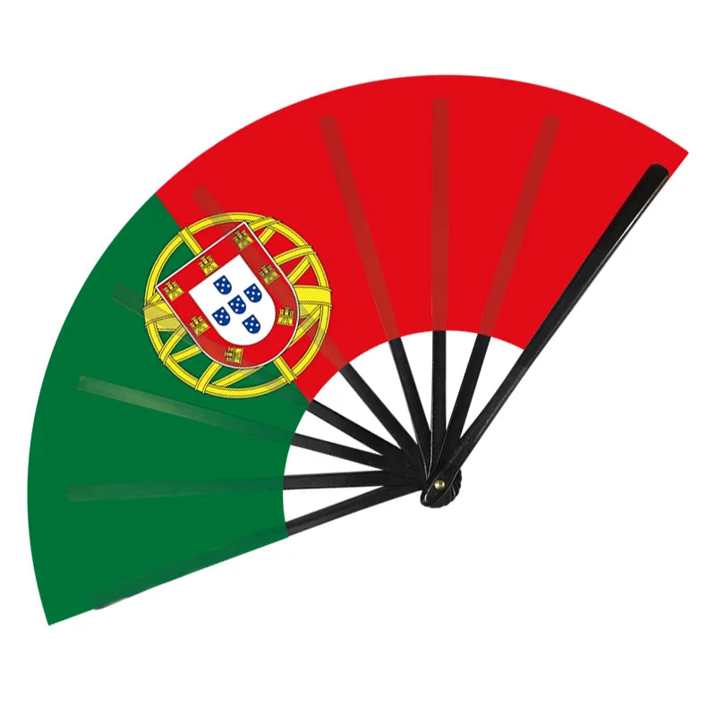 32 Country Flag Folding Hand Fan - مروحة يدوية قابلة للطي بأعلام 32 دولة
